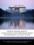 Major Management Challenges and Program Risks : Department of Education