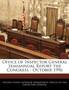 Office of Inspector General Semiannual Report the Congress - October 1996