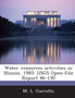 Water Resources Activities in Illinois, 1985 : Usgs Open-File Report 86-130