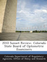 2010 Sunset Review, Colorado State Board of Optometric Examiners