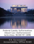 Federal Lands : Information about Law Enforcement Activities: Rced-97-189r
