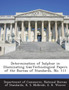Determination of Sulphur in Illuminating Gas : Technological Papers of the Bureau of Standards, No. 111