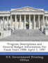 Program Descriptions and General Budget Information for Fiscal Years 1998 : April 1, 1997