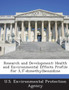 Research and Development : Health and Environmental Effects Profile for 3,3'-Dimethylbenzidine