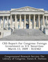 Crs Report for Congress : Foreign Investment in U.S. Securities: March 13, 2009 - Rl32462