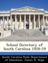 School Directory of South Carolina 1928-29