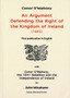 An Argument Defending the Right of the Kingdom of Ireland (1645) : Conor O'Mahony, the 1641 Rebellion and the Independence of Ireland