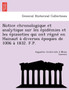 Notice chronologique et analytique sur les épidémies et les épizooties qui ont régné en Hainaut à diverses époques de 1006 à 1832. F.P.
