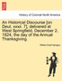 An Historical Discourse [On Deut. XXXII. 7], Delivered at West Springfield, December 2, 1824, the Day of the Annual Thanksgiving.