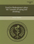 Food in Shakespeare's Plays Life Consists of Eating and Drinking.