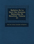 Bulletin de La Soci T Des Sciences Naturelles de Neuch Tel, Volume 21