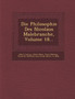 Die Philosophie Des Nicolaus Malebranche, Volume 18...