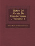 Th Tre de Alexis de Comberousse, Volume 1