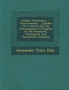 London Institution, ... Conversazione ... Syllabus of a Lecture on the Pronunciation of English in the Sixteenth, Fourteenth and Thirteenth Centuries