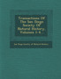 Transactions of the San Diego Society of Natural History, Volumes 1-4...