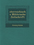 Sterreichische Milit Rische Zeitschrift