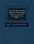 Ley de Instruccion Publica Sancionada Por S.M. En 9 de Setiembre de 1857...