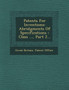 Patents for Inventions : Abridgments of Specifications: Class ..., Part 2...