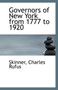Governors of New York from 1777 to 1920