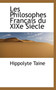 Les Philosophes Fran Ais Du Xixe Si Cle