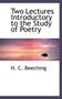 Two Lectures Introductory to the Study of Poetry