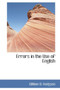 Errors in the Use of English