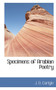 Specimens of Arabian Poetry