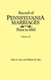Record of Pennsylvania Marriages Prior to 1810. In Two Volumes. Volume II