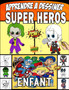 apprendre a dessiner super heros enfant : Dessinez vos personnages preferes etape par etape by Robert Barrett - Paperback