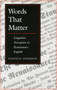 Words That Matter : Linguistic Perception in Renaissance English