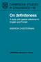On Definiteness : A Study with Special Reference to English and Finnish
