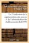 de l'Unification de la Representation Des Pauvres Et de l'Administration Des Etablissements : D'Assistance