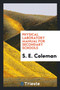 Physical Laboratory Manual for Secondary Schools by S E Coleman - Paperback