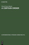 A certain order : The development of Herbert Read's theory of poetry