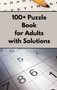 100+ Puzzle Book for Adults with Solutions by Quizflix - Hardback
