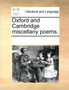 Oxford and Cambridge miscellany poems.