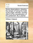 Some Observations, Shewing the Danger of Losing the Trade of the Sugar Colonies. Humbly Offer'd to the Consideration of the Parliament. by a Planter.