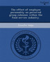 The Effect of Employee Personality on Perceived Group Cohesion Within the Food Service Industry
