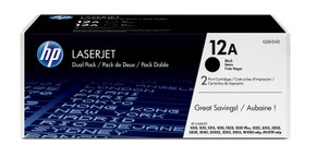 HP 12A 2-pack Black Original LaserJet Toner Cartridges Q2612D