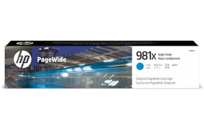 HP 981X High Yield Cyan Original PageWide Cartridge L0R09A