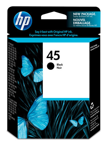 HP 45 Black Original Ink Cartridge - 51645A#140