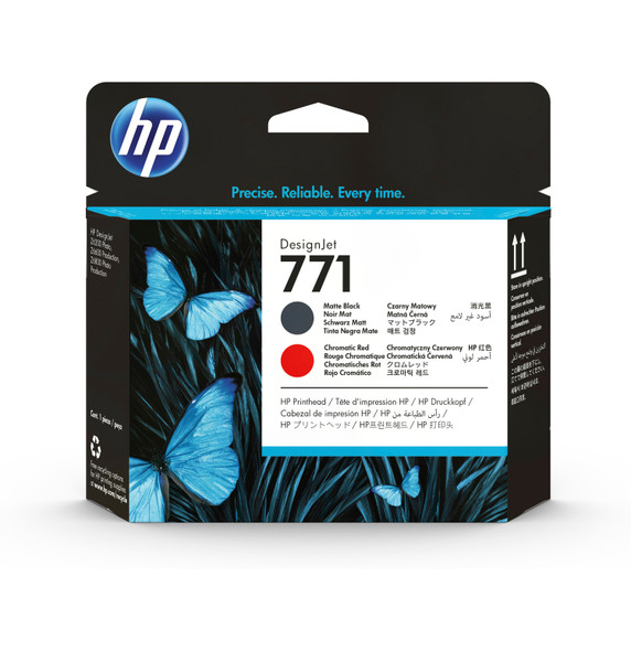 HP 771 Matte Black/Chromatic Red DesignJet Printhead - CE017A