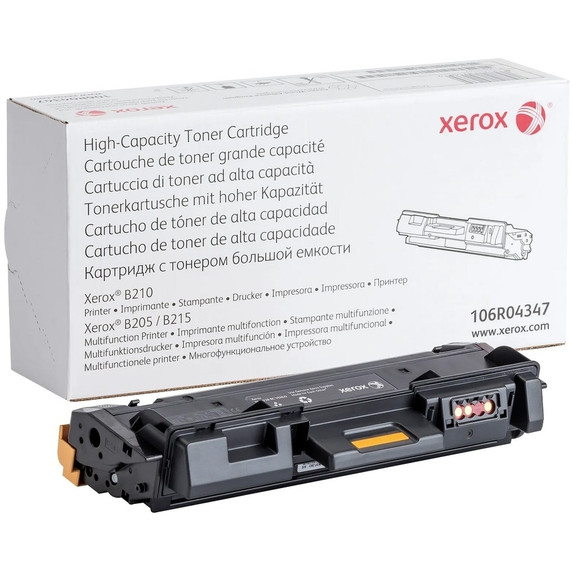 Xerox Genuine B205 / B210 / B215 Black High Capacity Toner Cartridge (3000 pages) - 106R04347 106R04347