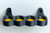 Black Rack-a-Tool modular tool holder showing updated design with yellow TPU inserts for woodturning tools