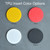 TPU insert color options for Quad Rack-a-Tool including yellow, red, white, and black round inserts on gray background