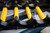 Close-up showing turning tools resting securely in cradle slots