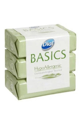 Dial Basics HypoAllergenic Soap, 3ct