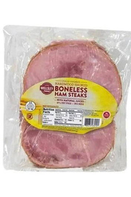 Wellsley Farms Fully Cooked Boneless Ham Steaks, 24 oz