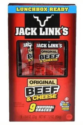 Jack Links Original Beef and Cheese, 7.2 oz, 9ct