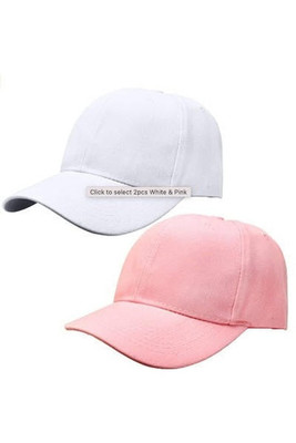 PNK/WHT Cap Set 2pc